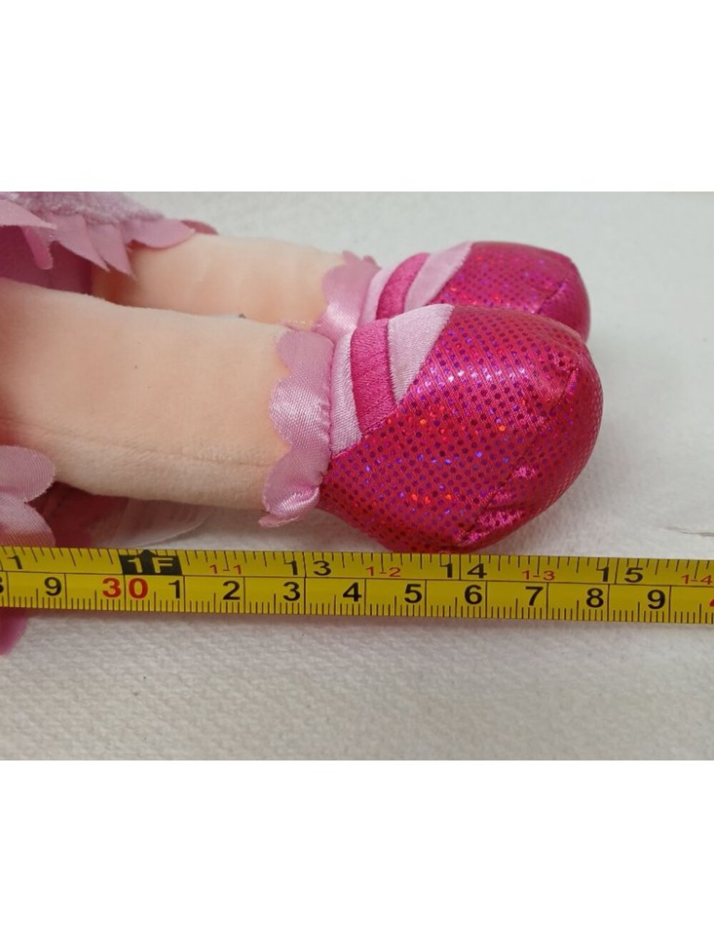 Baby Miss Piggy Plush Doll 15" Disney Store Pink Dress Sparkly Shoes #D-37 - Picture 3 of 11